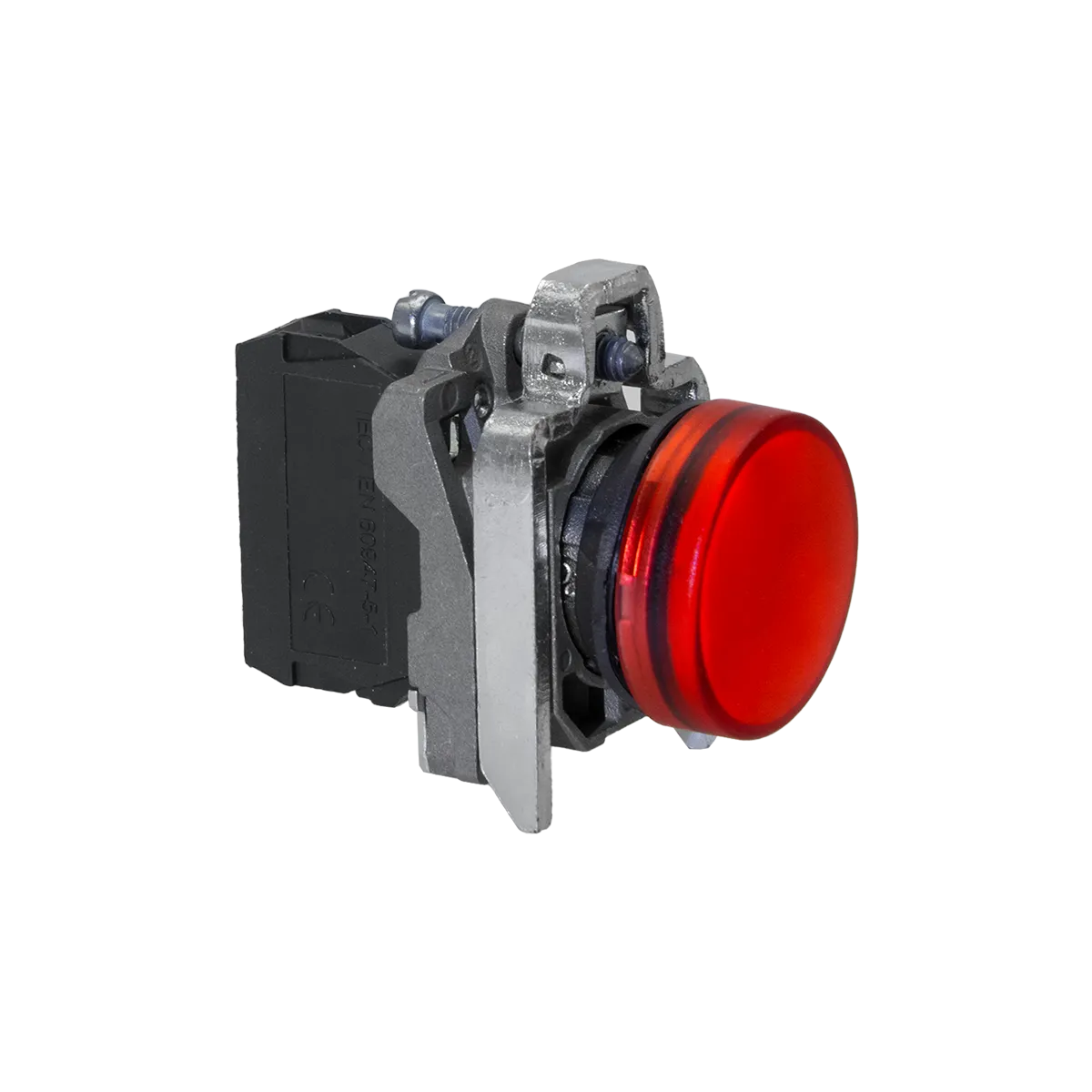 Лампа сигнальная красная, 220V AС/DC, IP65, металл