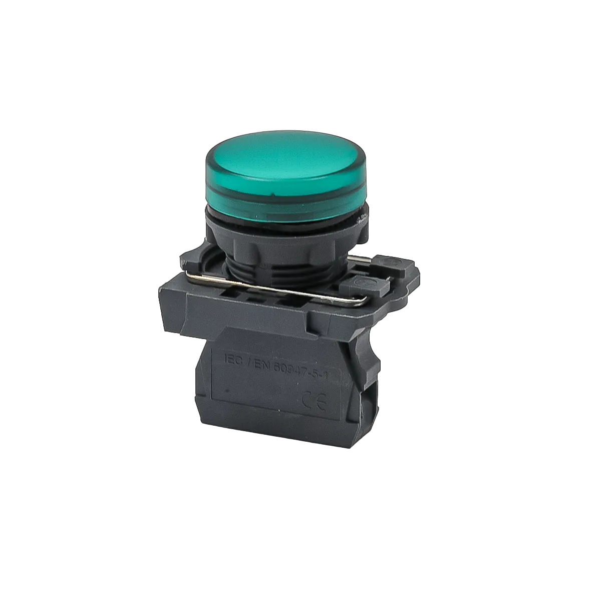 Лампа сигнальная зеленая, 220V AС/DC, IP65, пластик