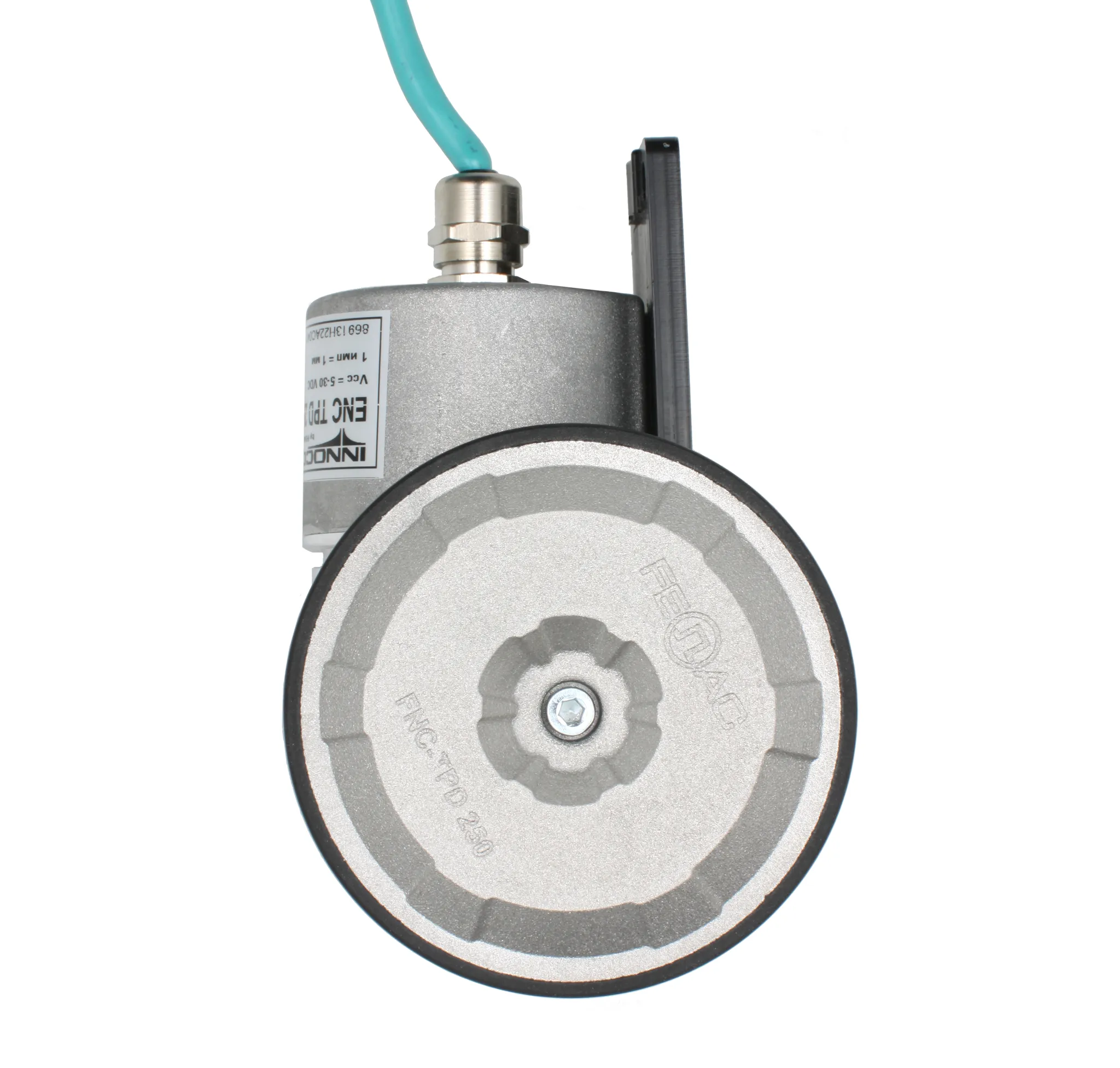 INNOCONT Инкрементальный энкодер с мерным колесом L=250мм, 1 имп/мм, 5…30VDC, IP65, -20…+85C, кабель 2м ENC TPD 251